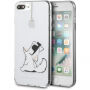 Karl Lagerfeld Choupette Fun-Cord pouzdro pro iPhone 7 Plus / 8 Plus - čiré