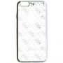 Guess měkké pouzdro pro iPhone 5 / SE (2016) / 5S - stříbrné