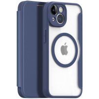 DUX DUCIS Skin X flipové pouzdro s MagSafe pro iPhone 14 Plus - tmavě modré
