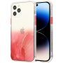 Mramorovaný kryt odolný proti poškrábání pro iPhone 14 Pro - červený