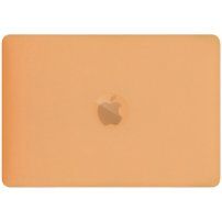 Matný transparentní kryt s vyklápěcím stojánkem pro MacBook Air 13" (A1932 / A2179 / A2337) - oranžový
