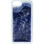 Guess Liquid Glitter kryt pro iPhone SE (2020/2022) / 8 / 7 - stříbrný / modrý