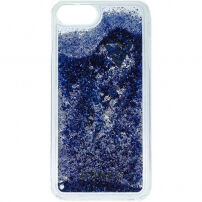 Guess Liquid Glitter kryt pro iPhone SE (2020/2022) / 8 / 7 - stříbrný / modrý