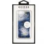 Guess Liquid Glitter kryt pro iPhone SE (2020/2022) / 8 / 7 - stříbrný / modrý