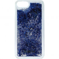 Guess Liquid Glitter kryt pro iPhone 6 Plus / 6S Plus / 7 Plus / 8 Plus - ocelově modrý
