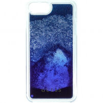 Guess Liquid Glitter kryt pro iPhone 6 Plus / 6S Plus / 7 Plus / 8 Plus - tmavě modrý