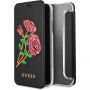 Guess Flower Desire Book pouzdro pro iPhone X - černé