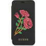 Guess Flower Desire Book pouzdro pro iPhone X - černé