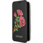 Guess Flower Desire Book pouzdro pro iPhone X - černé