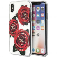 Guess Flower Desire pouzdro pro iPhone X - čiré