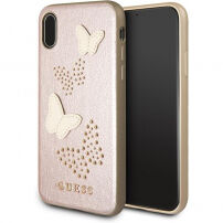 Guess Studs and Sparkle kryt pro iPhone X - růžovozlatý