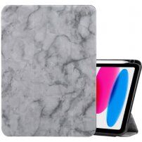Mramorové pouzdro s prostorem na Apple Pencil pro iPad 10,9" (2022) / 11" (2025) - šedé