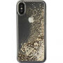 Guess Liquid Glitter pouzdro pro iPhone X - zlaté