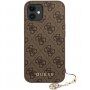 Guess Charms Hard Case kryt pro iPhone XR / 11 - hnědý