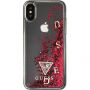 Guess Liquid Glitter pouzdro pro iPhone X - červené