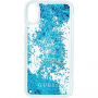 Guess Liquid Glitter zadní kryt pro iPhone X - modrý