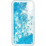 Guess Liquid Glitter zadní kryt pro iPhone X - modrý