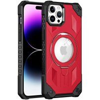 Super odolný kryt s MagSafe a výklopným stojánkem pro iPhone 11 Pro Max - červený