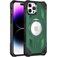 Super odolný kryt s MagSafe a výklopným stojánkem pro iPhone 12 Pro Max - zelený