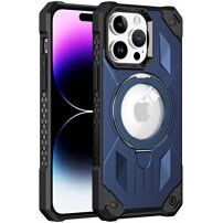 Super odolný kryt s MagSafe a výklopným stojánkem pro iPhone 13 Pro Max - tmavě modrý