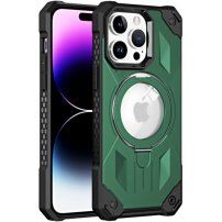 Super odolný kryt s MagSafe a výklopným stojánkem pro iPhone 13 Pro Max - zelený