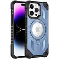 Super odolný kryt s MagSafe a výklopným stojánkem pro iPhone 13 Pro Max - modrý
