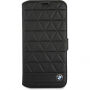 BMW Hexagon Book kožené pouzdro pro iPhone X - černé