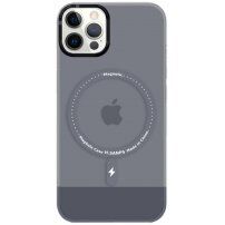 Průsvitný kryt s MagSafe pro iPhone 11 Pro Max - šedý