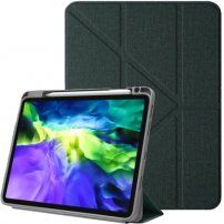 MUTURAL pouzdro s origami stojánkem a prostorem na Apple Pencil pro iPad 10,9" (2022) / 11" (2025) - tmavě zelené