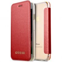 Guess Iridescent Book pouzdro pro iPhone X - červené