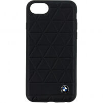 BMW Hexagon kožené pouzdro pro iPhone SE (2020/2022) / 8 / 7 - černé
