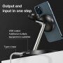 WS41 3v1 magnetický bezdrátový stojánek se světlem pro iPhone / Apple Watch / AirPods a Lightning konektorem - 15W - bílý
