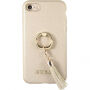 Guess Saffiano Ring pouzdro pro iPhone SE (2020/2022) / 8 / 7 - béžové