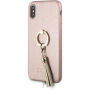 Guess Saffiano Ring pouzdro pro iPhone X - růžové