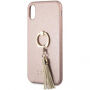 Guess Saffiano Ring pouzdro pro iPhone X - růžové