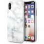 Guess Marble pouzdro pro iPhone X - bílé
