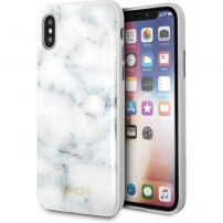 Guess Marble pouzdro pro iPhone X - bílé