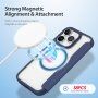 DUX DUCIS Skin X flipové pouzdro s MagSafe pro iPhone 15 Pro - tmavě modré