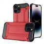 Super odolný "Armor" kryt pro iPhone 15 Pro - červený
