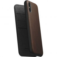 Nomad Folio Leather case pouzdro pro Apple iPhone XS / X - hnědé
