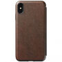 Nomad Folio Leather case pouzdro pro Apple iPhone XS Max - hnědé