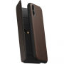 Nomad Folio Leather Tri-Fold pouzdro pro Apple iPhone XS / X - hnědé