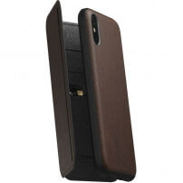 Nomad Folio Leather Tri-Fold pouzdro pro Apple iPhone XS / X - hnědé