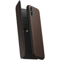Nomad Folio Leather Tri-Fold pouzdro pro Apple iPhone XS Max - hnědé