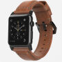 Nomad Horween Traditional kožený řemínek pro Apple Watch Ultra 49mm / 46mm / 45mm / 44mm / 42mm - černé zapínání
