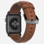 Nomad Horween Traditional kožený řemínek pro Apple Watch Ultra 49mm / 46mm / 45mm / 44mm / 42mm - černé zapínání