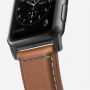 Nomad Horween Traditional kožený řemínek pro Apple Watch Ultra 49mm / 46mm / 45mm / 44mm / 42mm - černé zapínání