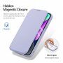 DUX DUCIS Skin X flipové pouzdro s MagSafe pro iPhone 15 - fialové
