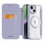 DUX DUCIS Skin X flipové pouzdro s MagSafe pro iPhone 15 - fialové