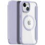 DUX DUCIS Skin X flipové pouzdro s MagSafe pro iPhone 15 - fialové